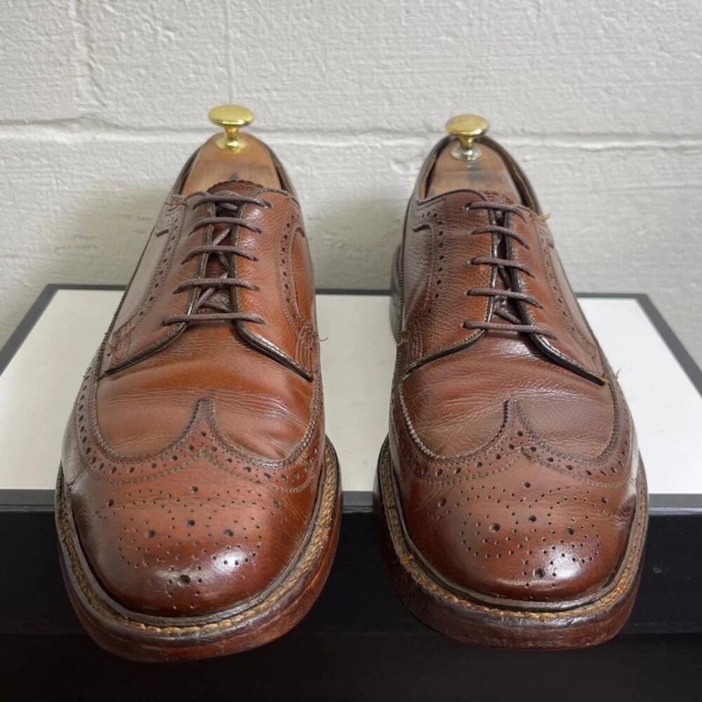 Florsheim Imperial Kenmoor Wingtip Brown Leather Oxford Dress Shoes Men's 9 D